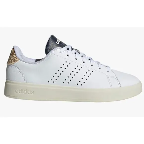 Adidas Advantage 2.0 White/ Leopard Print/ Black Women's 8 - Picture 3 of 8